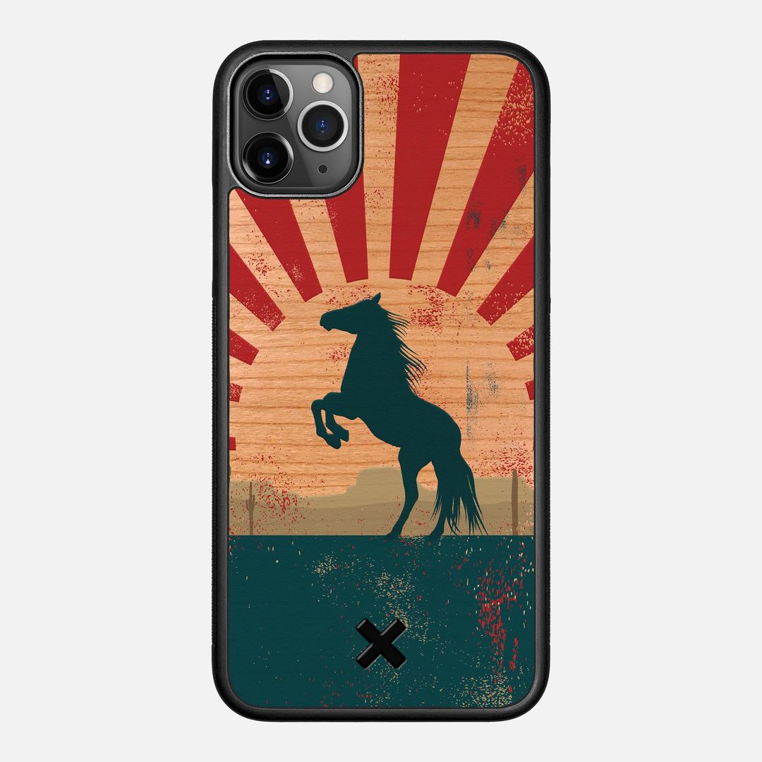 Mustang Case for the Apple iPhone 11 Pro Max featuring a UV Printed Cherry Wood backer with the Keyway X Mark#Phone Model_iPhone 11 Pro Max