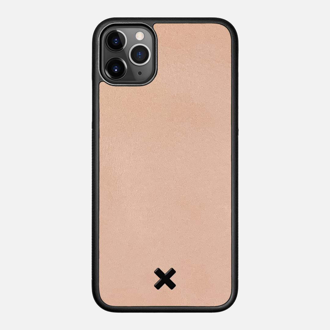 Natural Leather Case for the Apple iPhone 11 Pro Max featuring a Genuine Leather backer with the Keyway X Mark#Phone Model_iPhone 11 Pro Max