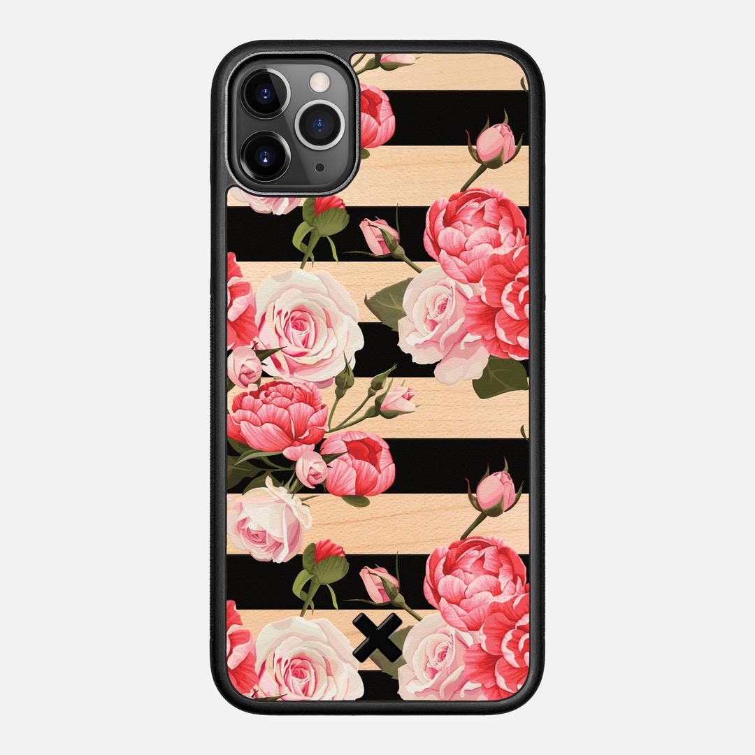 Peony Case for the Apple iPhone 11 Pro Max featuring a UV Printed Maple Wood backer with the Keyway X Mark#Phone Model_iPhone 11 Pro Max