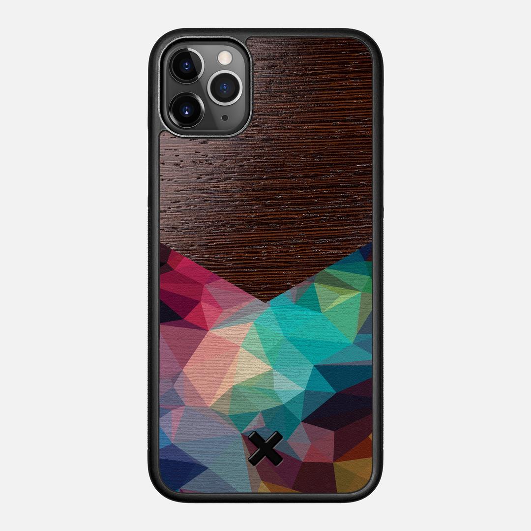 Prism Case for the Apple iPhone 11 Pro Max featuring a UV Printed Wenge Wood backer with the Keyway X Mark#Phone Model_iPhone 11 Pro Max