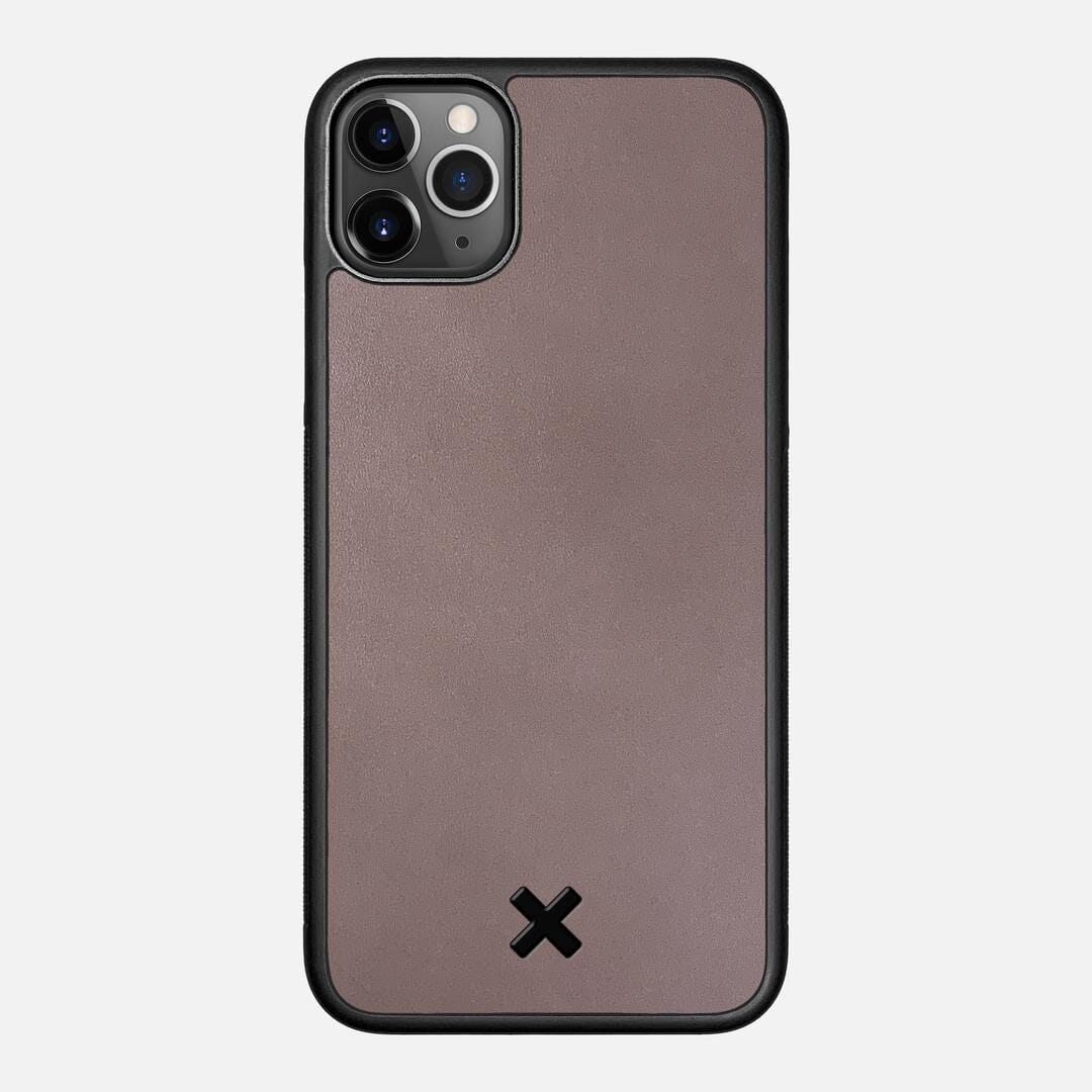 Slate Leather Case for the Apple iPhone 11 Pro Max featuring a Genuine Leather backer with the Keyway X Mark#Phone Model_iPhone 11 Pro Max