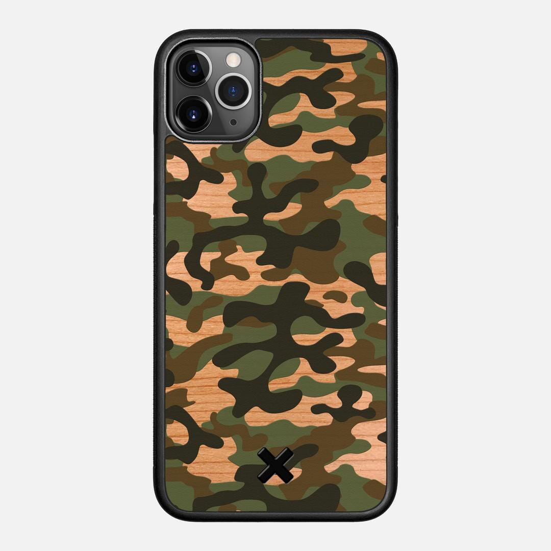 Trooper Case for the Apple iPhone 11 Pro Max featuring a UV Printed and Cherry Wood backer with the Keyway X Mark#Phone Model_iPhone 11 Pro Max