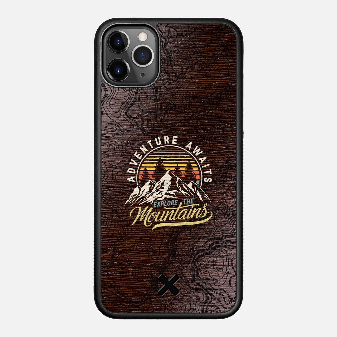 Wanderlust Case for the Apple iPhone 11 Pro Max featuring a UV Printed Wenge Wood backer with the Keyway X Mark#Phone Model_iPhone 11 Pro Max