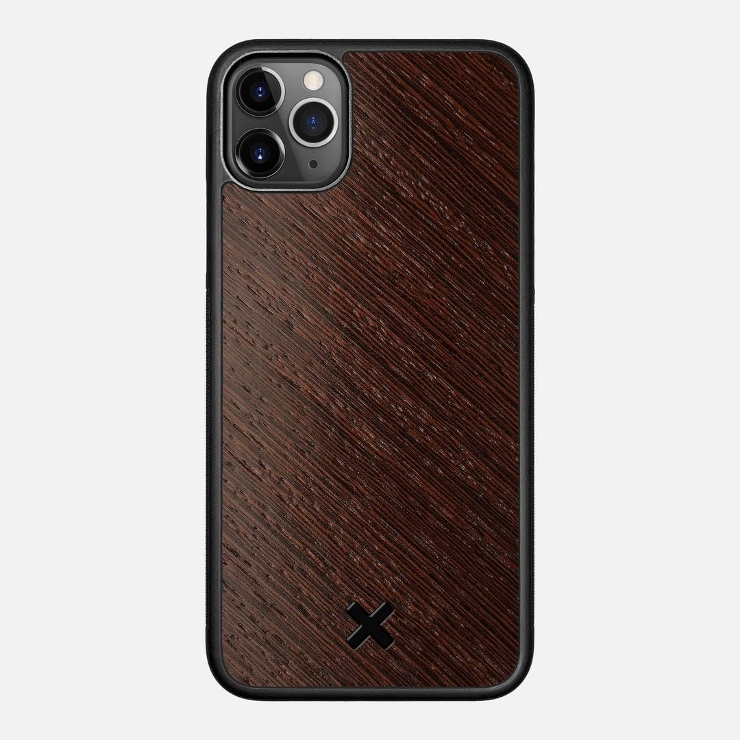 Wenge Pure Case for the Apple iPhone 11 Pro Max featuring a Wenge Wood backer with the Keyway X Mark#Phone Model_iPhone 11 Pro Max
