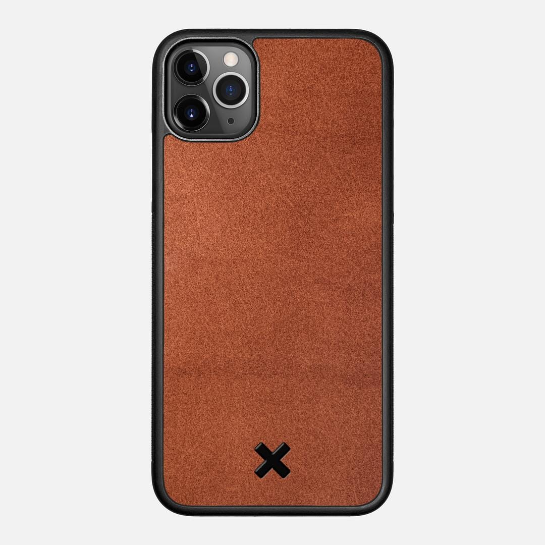 Whiskey Leather Case for the Apple iPhone 11 Pro Max featuring a Genuine Leather backer with the Keyway X Mark#Phone Model_iPhone 11 Pro Max