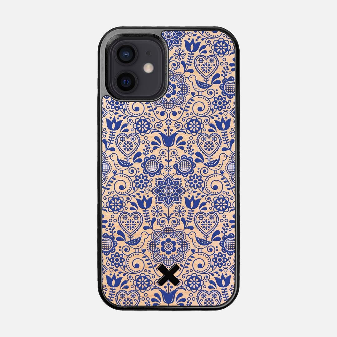 Bloom Case for the Apple iPhone 12 featuring a UV Printed Maple Wood backer with the Keyway X Mark#Phone Model_iPhone 12