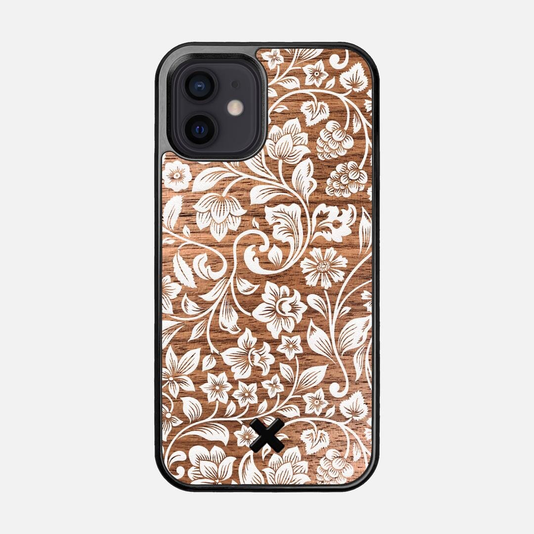 Blossom Case for the Apple iPhone 12 featuring a UV Printed Walnut Wood backer with the Keyway X Mark#Phone Model_iPhone 12