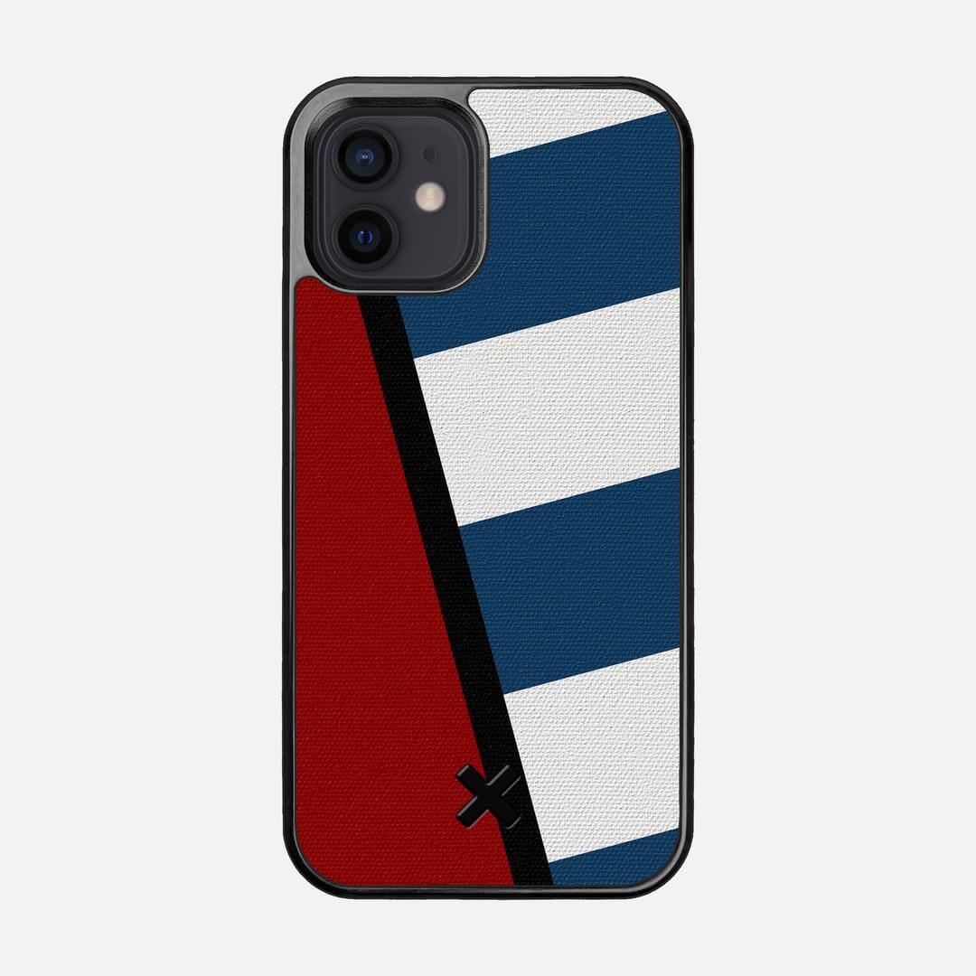 Bluff Case for the Apple iPhone 12 featuring a UV Printed Cotton Canvas backer with the Keyway X Mark#Phone Model_iPhone 12