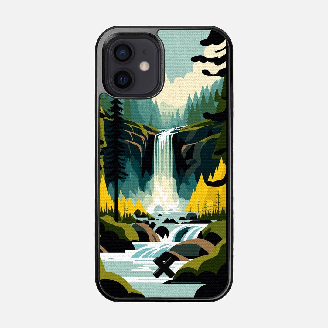 Cascade Case for the Apple iPhone 12 featuring a UV Printed Cotton Canvas backer with the Keyway X Mark#Phone Model_iPhone 12