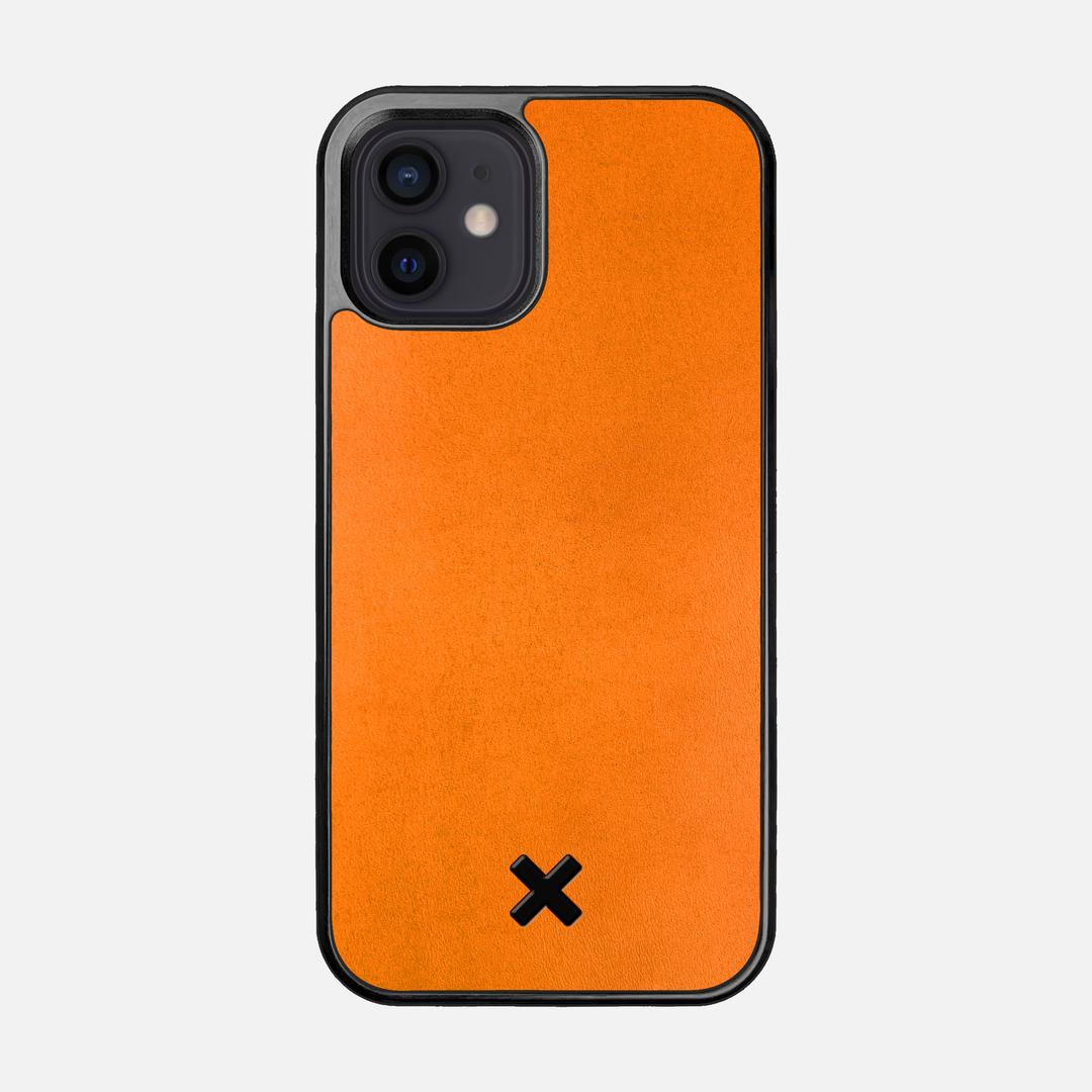 Honey Leather Case for the Apple iPhone 12 featuring a Genuine Leather backer with the Keyway X Mark#Phone Model_iPhone 12