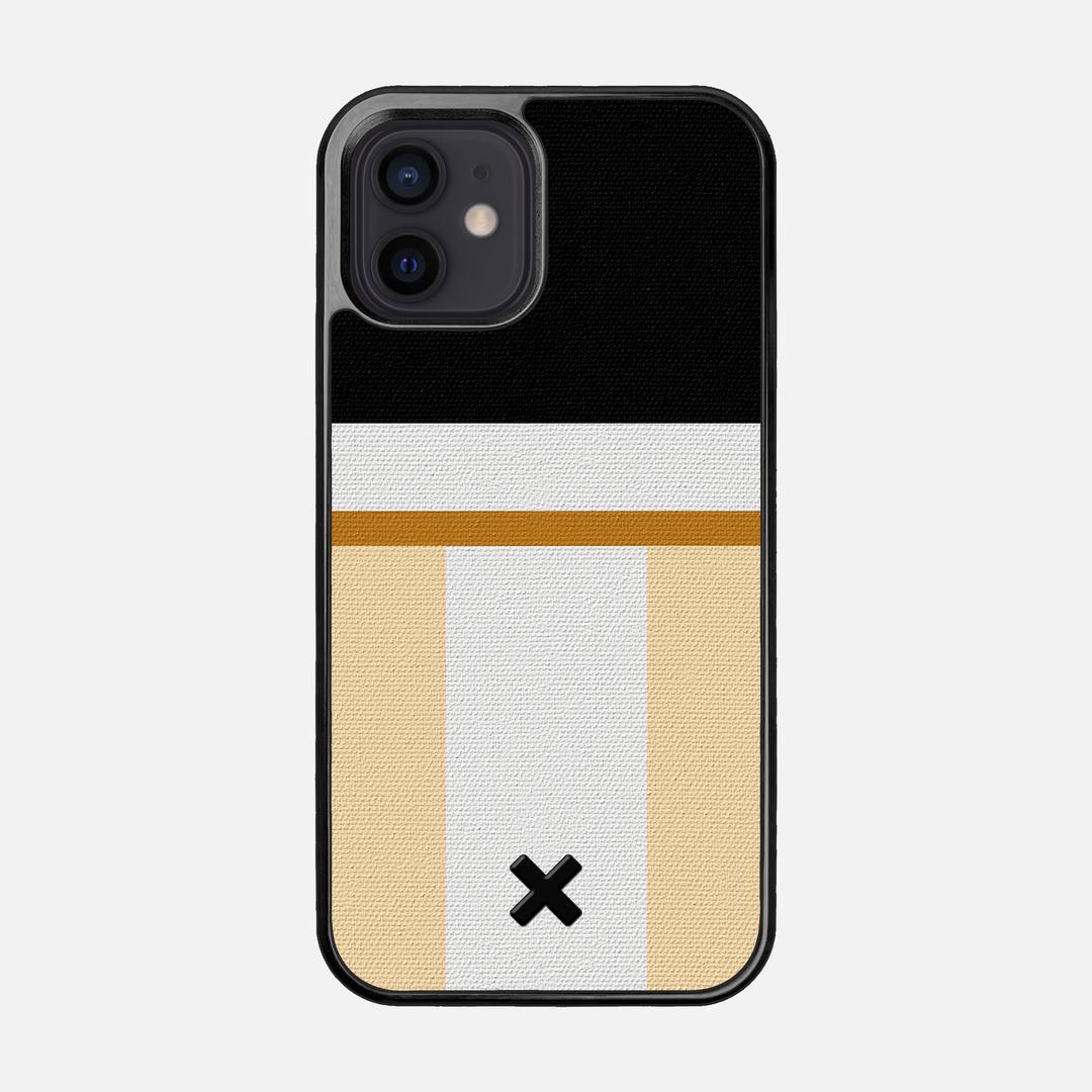 Isle Case for the Apple iPhone 12 featuring a UV Printed Cotton Canvas backer with the Keyway X Mark#Phone Model_iPhone 12