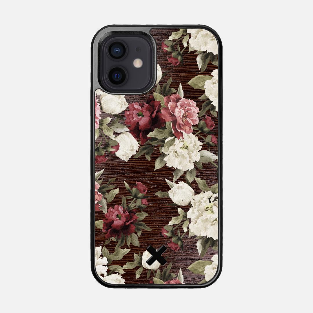 Rose Case for the Apple iPhone 12 featuring a UV Printed Wenge Wood backer with the Keyway X Mark#Phone Model_iPhone 12