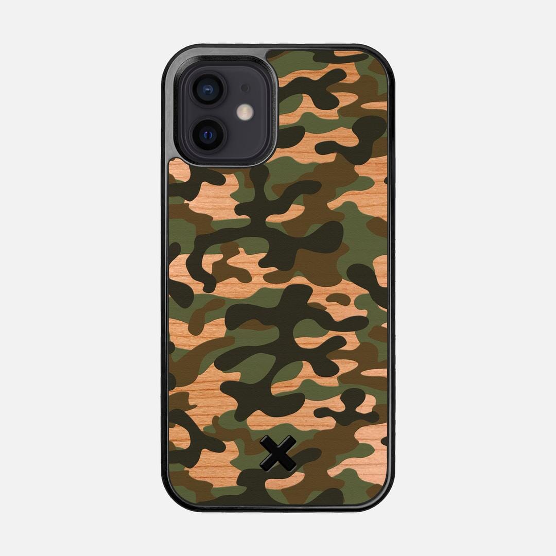 Trooper Case for the Apple iPhone 12 featuring a UV Printed and Cherry Wood backer with the Keyway X Mark#Phone Model_iPhone 12