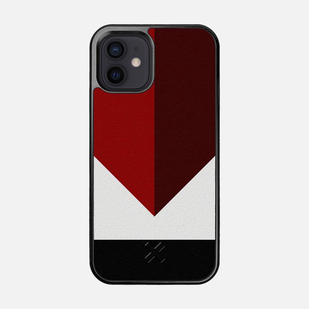 Valley Case for the Apple iPhone 12 featuring a UV Printed Cotton Canvas backer with the Keyway X Mark#Phone Model_iPhone 12