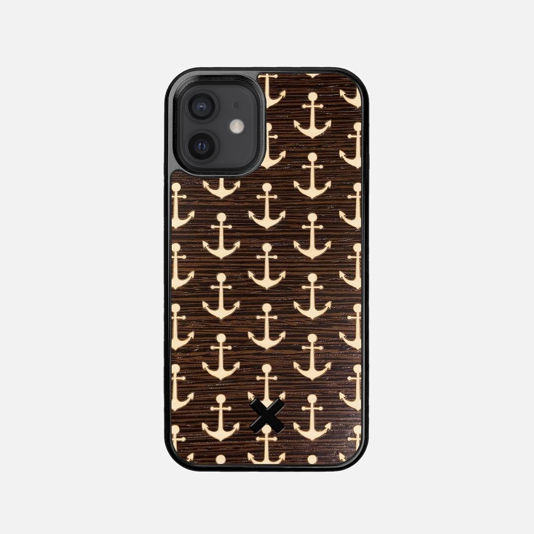 Anchor Case for the Apple iPhone 12 Mini featuring a Maple and Wenge Wood backer with the Keyway X Mark#Phone Model_iPhone 12 Mini