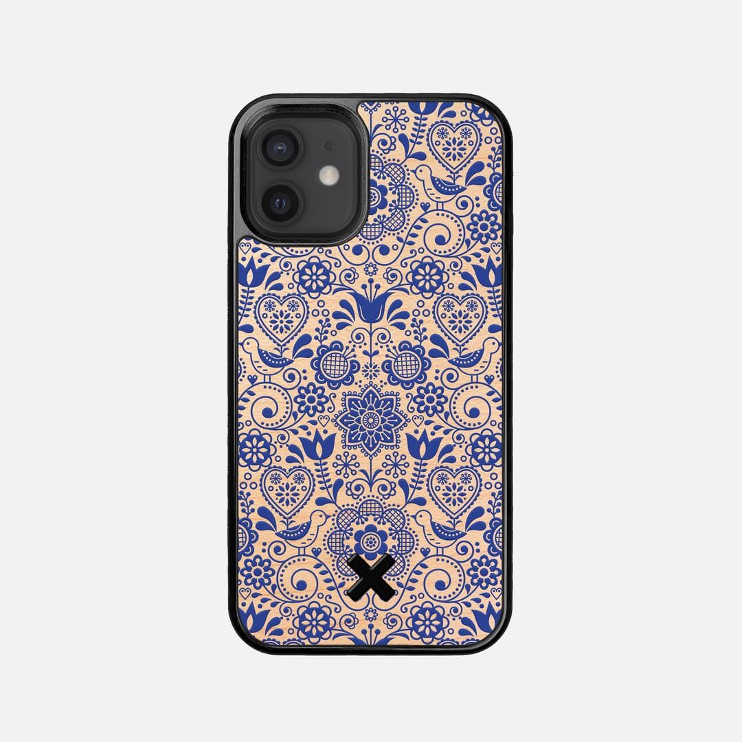 Bloom Case for the Apple iPhone 12 Mini featuring a UV Printed Maple Wood backer with the Keyway X Mark#Phone Model_iPhone 12 Mini