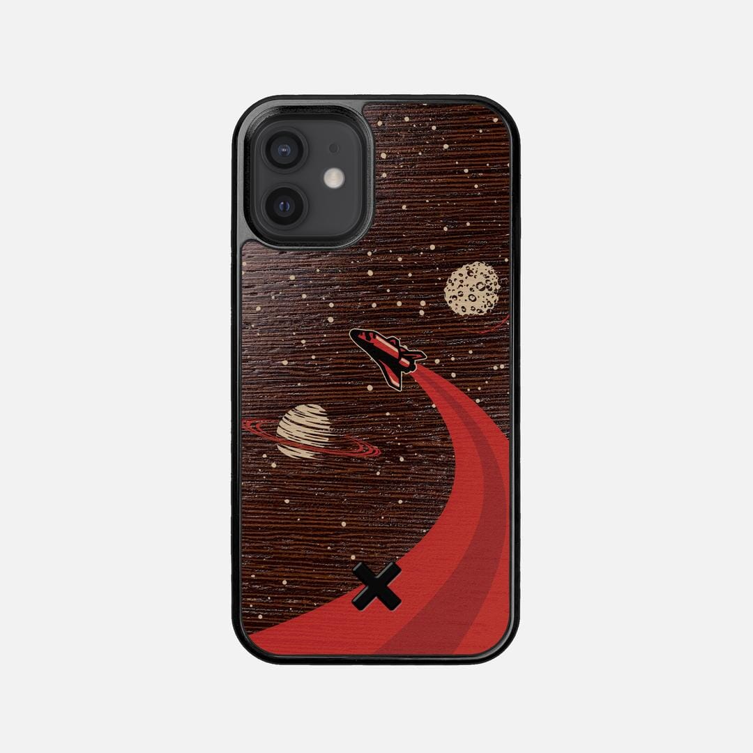 Booster Case for the Apple iPhone 12 Mini featuring a UV Printed Wenge Wood backer with the Keyway X Mark#Phone Model_iPhone 12 Mini