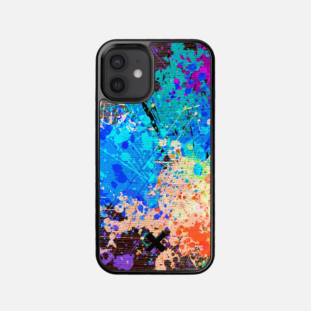 Chroma Case for the Apple iPhone 12 Mini featuring a UV Printed Wenge Wood backer with the Keyway X Mark#Phone Model_iPhone 12 Mini