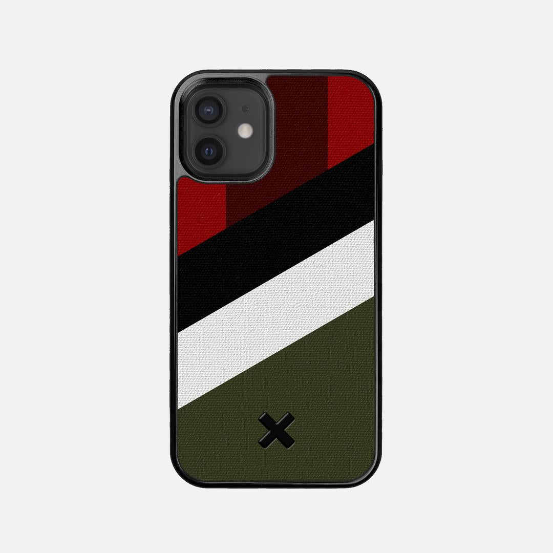 Highland Case for the Apple iPhone 12 Mini featuring a UV Printed Cotton Canvas backer with the Keyway X Mark#Phone Model_iPhone 12 Mini
