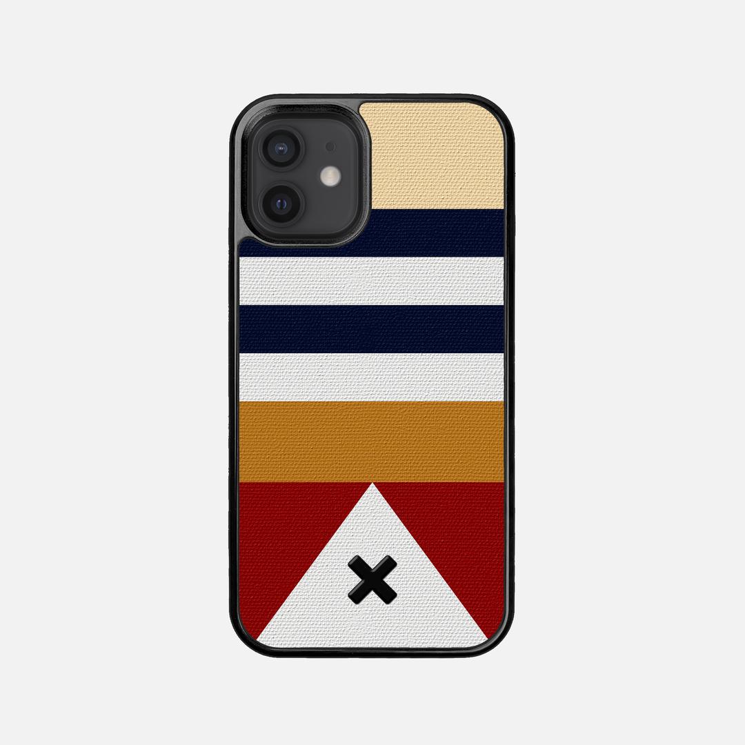 Lodge Case for the Apple iPhone 12 Mini featuring a UV Printed Cotton Canvas backer with the Keyway X Mark#Phone Model_iPhone 12 Mini