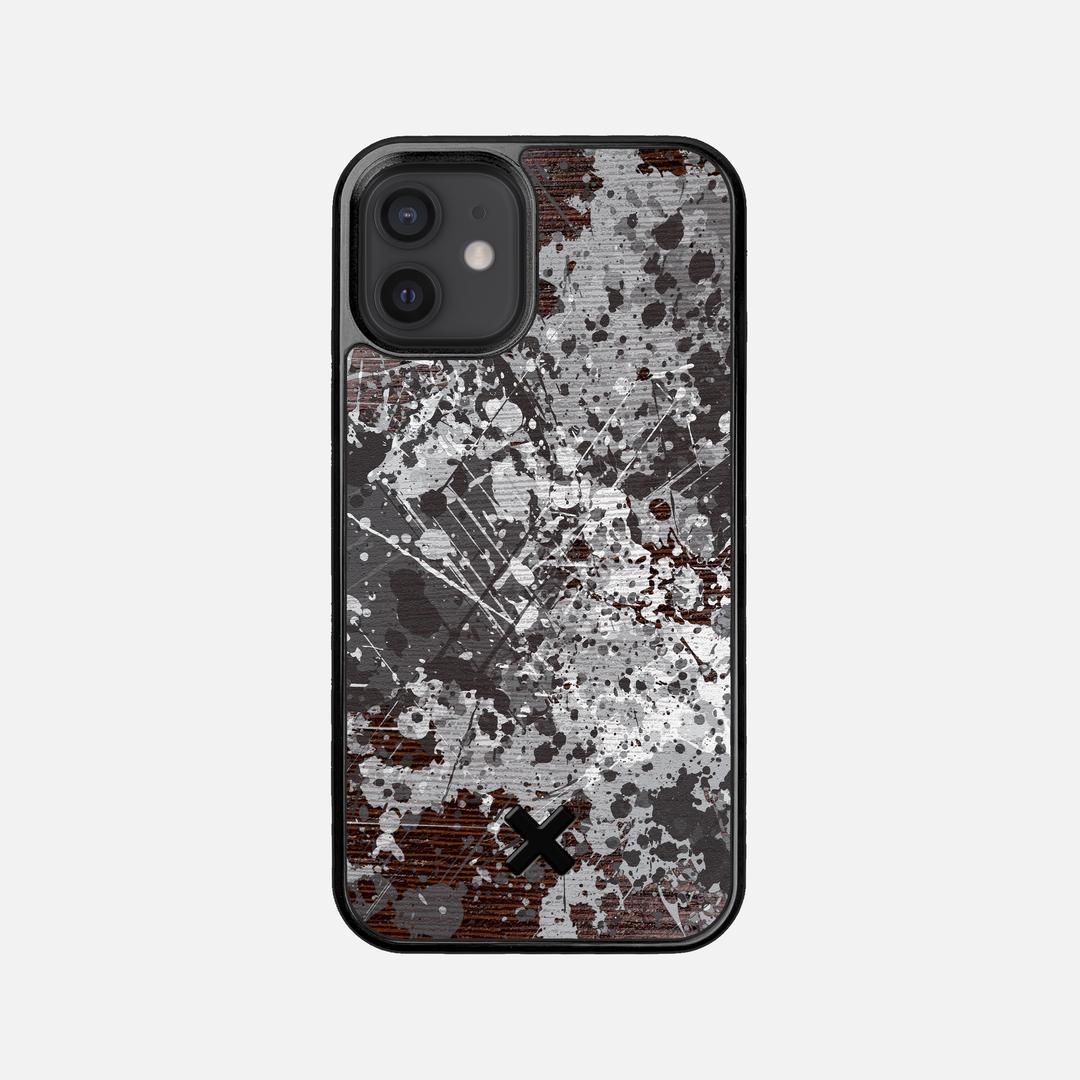 Mono Case for the Apple iPhone 12 Mini featuring a UV Printed Wenge Wood backer with the Keyway X Mark#Phone Model_iPhone 12 Mini