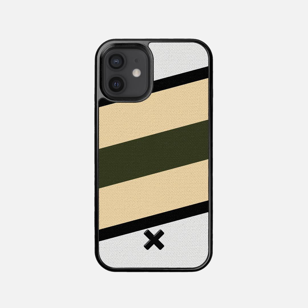Ridge Case for the Apple iPhone 12 Mini featuring a UV Printed Cotton Canvas backer with the Keyway X Mark#Phone Model_iPhone 12 Mini