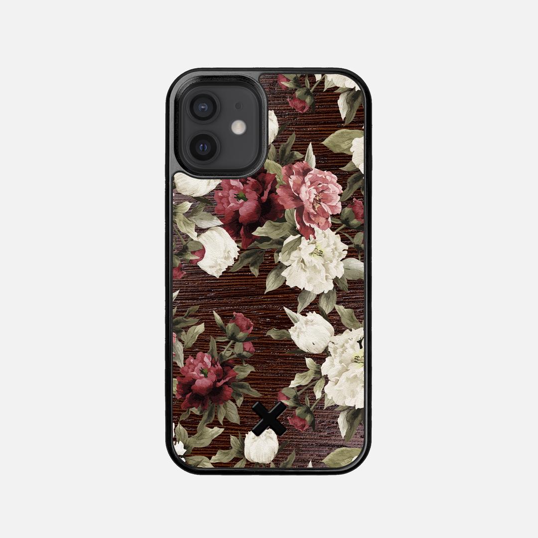 Rose Case for the Apple iPhone 12 Mini featuring a UV Printed Wenge Wood backer with the Keyway X Mark#Phone Model_iPhone 12 Mini