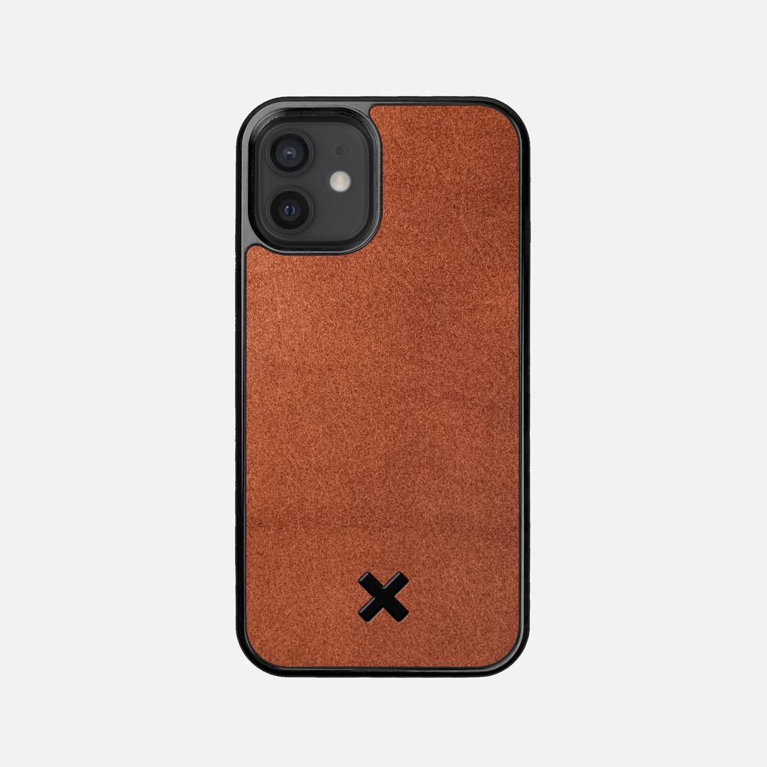 Whiskey Leather Case for the Apple iPhone 12 Mini featuring a Genuine Leather backer with the Keyway X Mark#Phone Model_iPhone 12 Mini