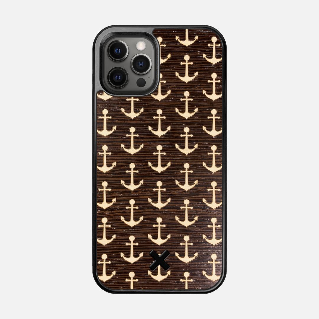 Anchor Case for the Apple iPhone 12 Pro featuring a Maple and Wenge Wood backer with the Keyway X Mark#Phone Model_iPhone 12 Pro