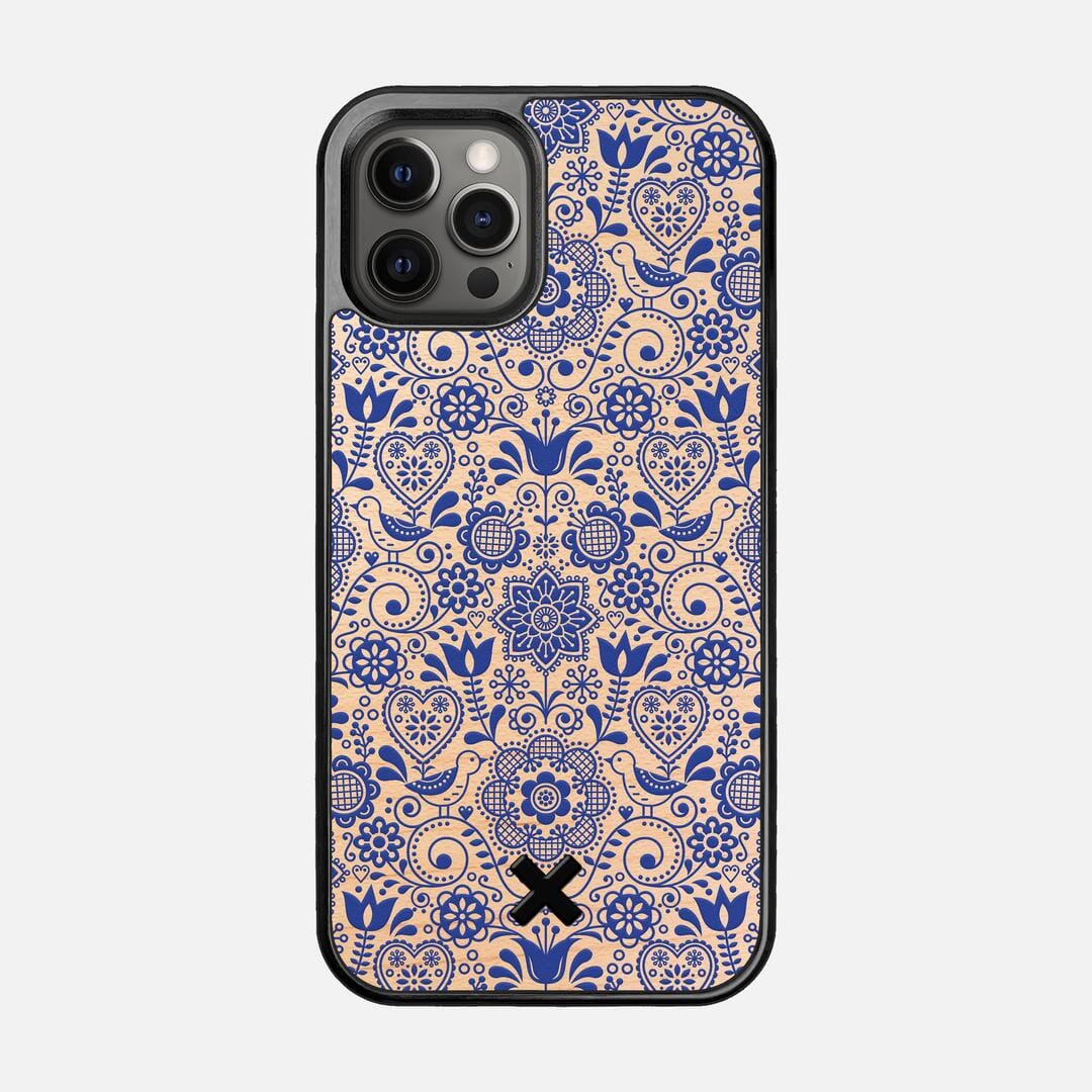 Bloom Case for the Apple iPhone 12 Pro featuring a UV Printed Maple Wood backer with the Keyway X Mark#Phone Model_iPhone 12 Pro