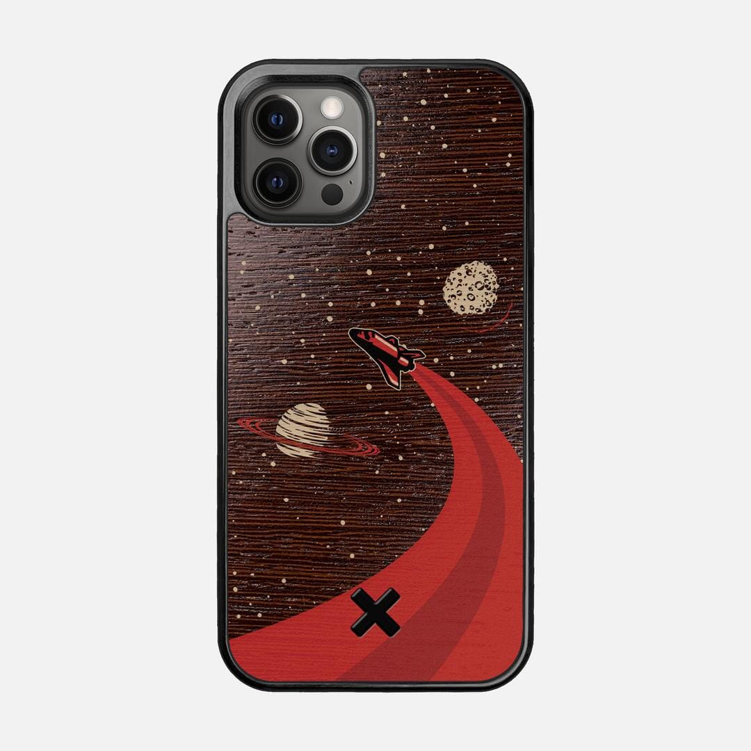 Booster Case for the Apple iPhone 12 Pro featuring a UV Printed Wenge Wood backer with the Keyway X Mark#Phone Model_iPhone 12 Pro