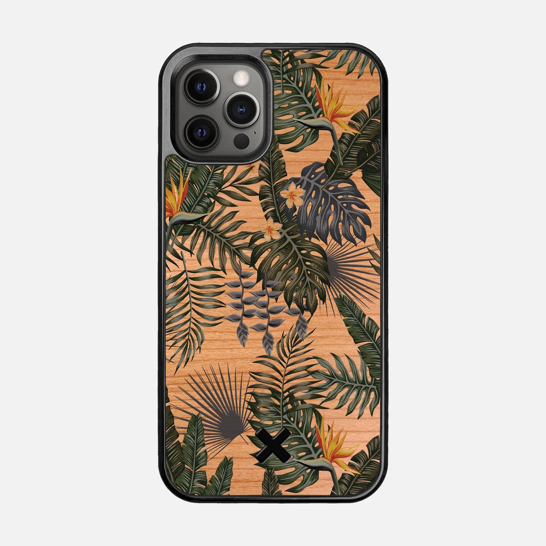Flora Case for the Apple iPhone 12 Pro featuring a UV Printed Cherry Wood backer with the Keyway X Mark#Phone Model_iPhone 12 Pro