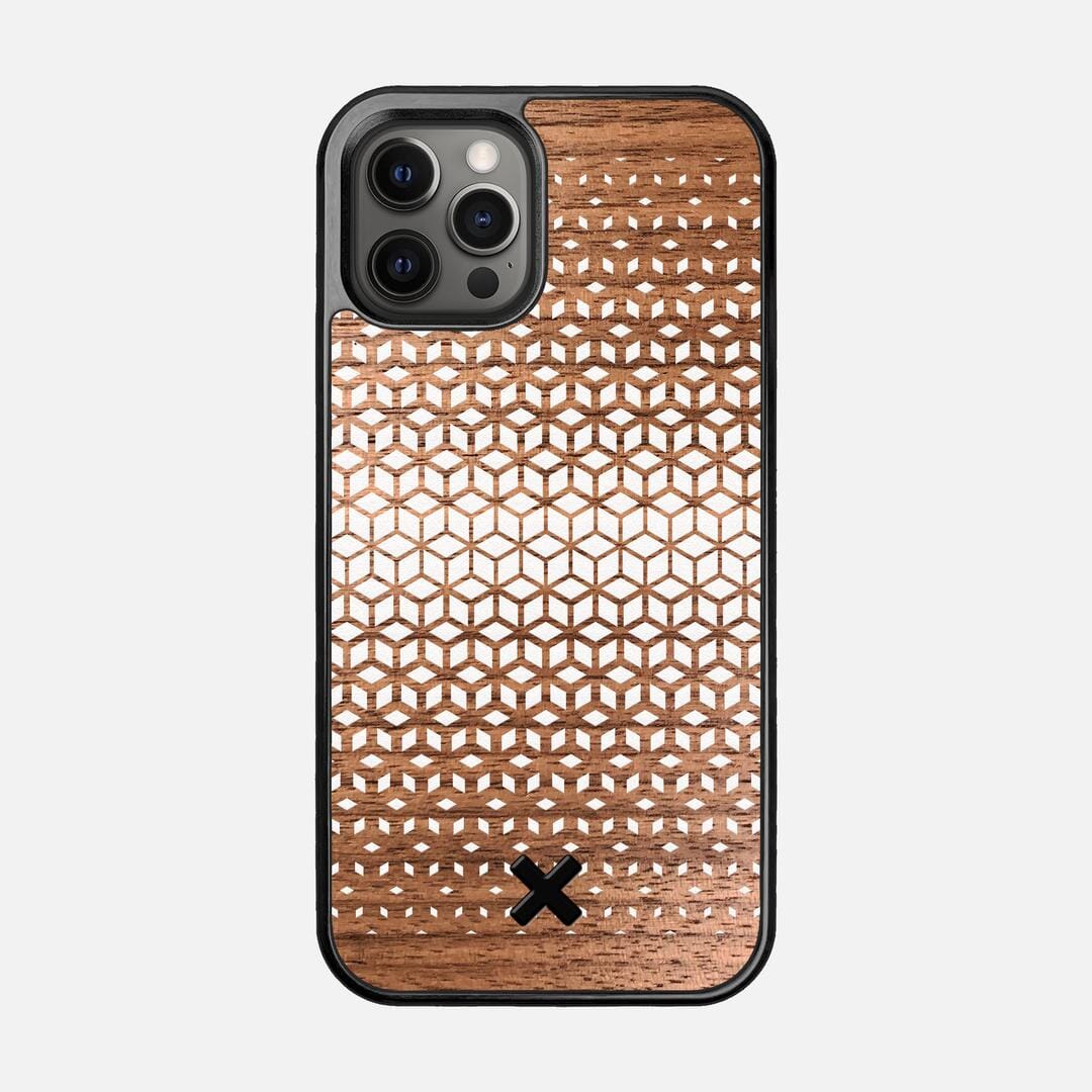 Geo Case for the Apple iPhone 12 Pro featuring a UV Printed Walnut Wood backer with the Keyway X Mark#Phone Model_iPhone 12 Pro