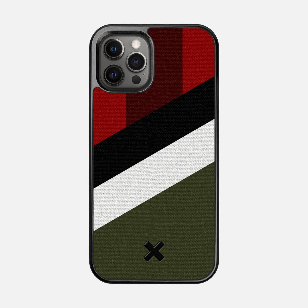 Highland Case for the Apple iPhone 12 Pro featuring a UV Printed Cotton Canvas backer with the Keyway X Mark#Phone Model_iPhone 12 Pro