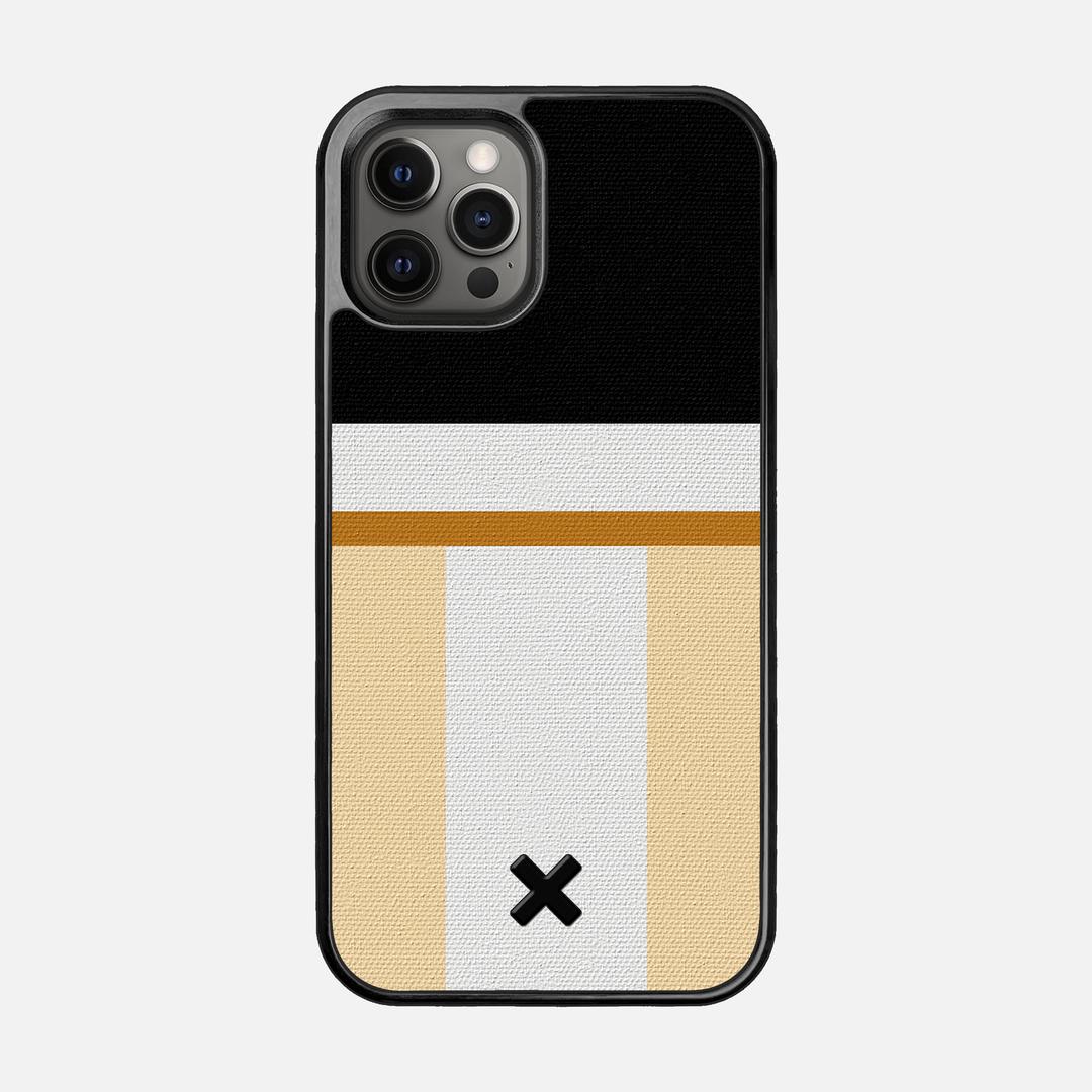 Isle Case for the Apple iPhone 12 Pro featuring a UV Printed Cotton Canvas backer with the Keyway X Mark#Phone Model_iPhone 12 Pro