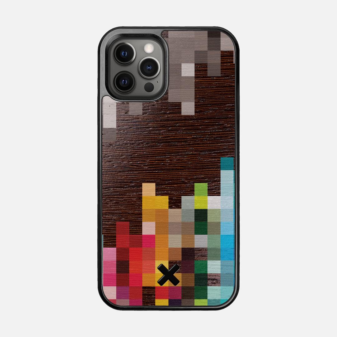 Pixelation Case for the Apple iPhone 12 Pro featuring a UV Printed Wenge Wood backer with the Keyway X Mark#Phone Model_iPhone 12 Pro