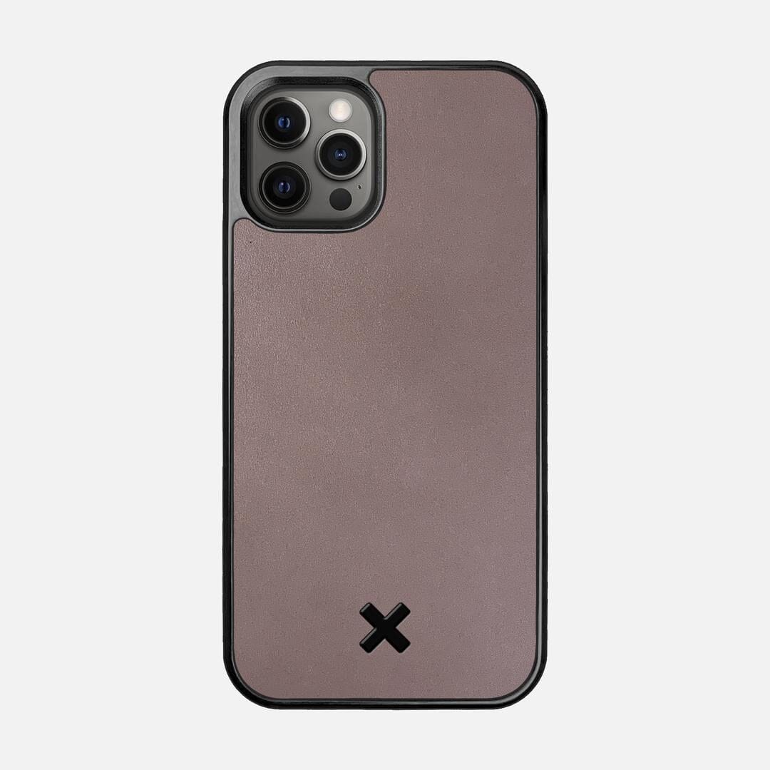 Slate Leather Case for the Apple iPhone 12 Pro featuring a Genuine Leather backer with the Keyway X Mark#Phone Model_iPhone 12 Pro