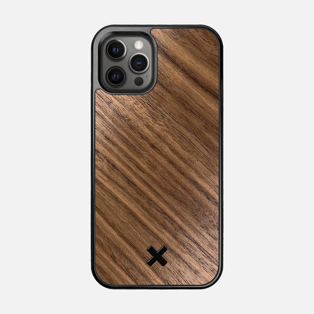 Walnut Pure Case for the Apple iPhone 12 Pro featuring a Walnut Wood backer with the Keyway X Mark#Phone Model_iPhone 12 Pro
