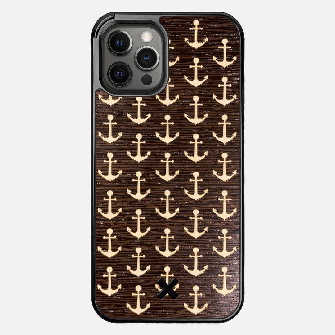 Anchor Case for the Apple iPhone 12 Pro Max featuring a Maple and Wenge Wood backer with the Keyway X Mark#Phone Model_iPhone 12 Pro Max