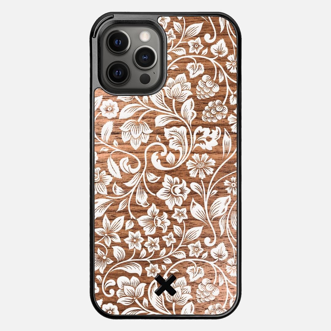 Blossom Case for the Apple iPhone 12 Pro Max featuring a UV Printed Walnut Wood backer with the Keyway X Mark#Phone Model_iPhone 12 Pro Max