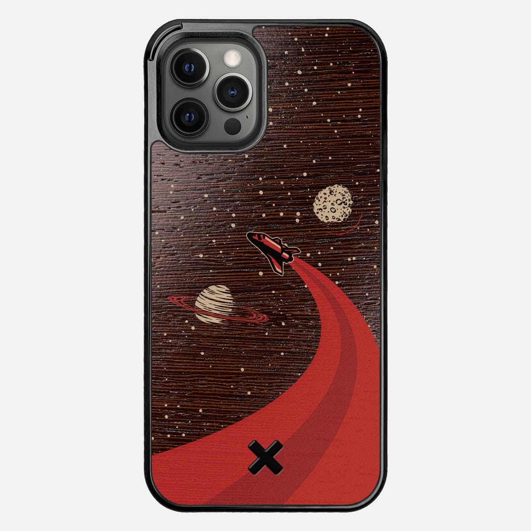 Booster Case for the Apple iPhone 12 Pro Max featuring a UV Printed Wenge Wood backer with the Keyway X Mark#Phone Model_iPhone 12 Pro Max