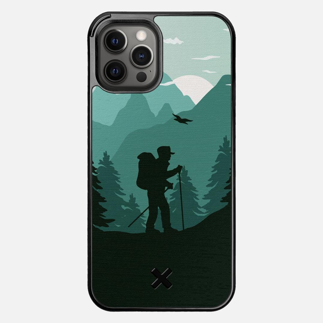Hiker Case for the Apple iPhone 12 Pro Max featuring a UV Printed Wenge Wood backer with the Keyway X Mark#Phone Model_iPhone 12 Pro Max