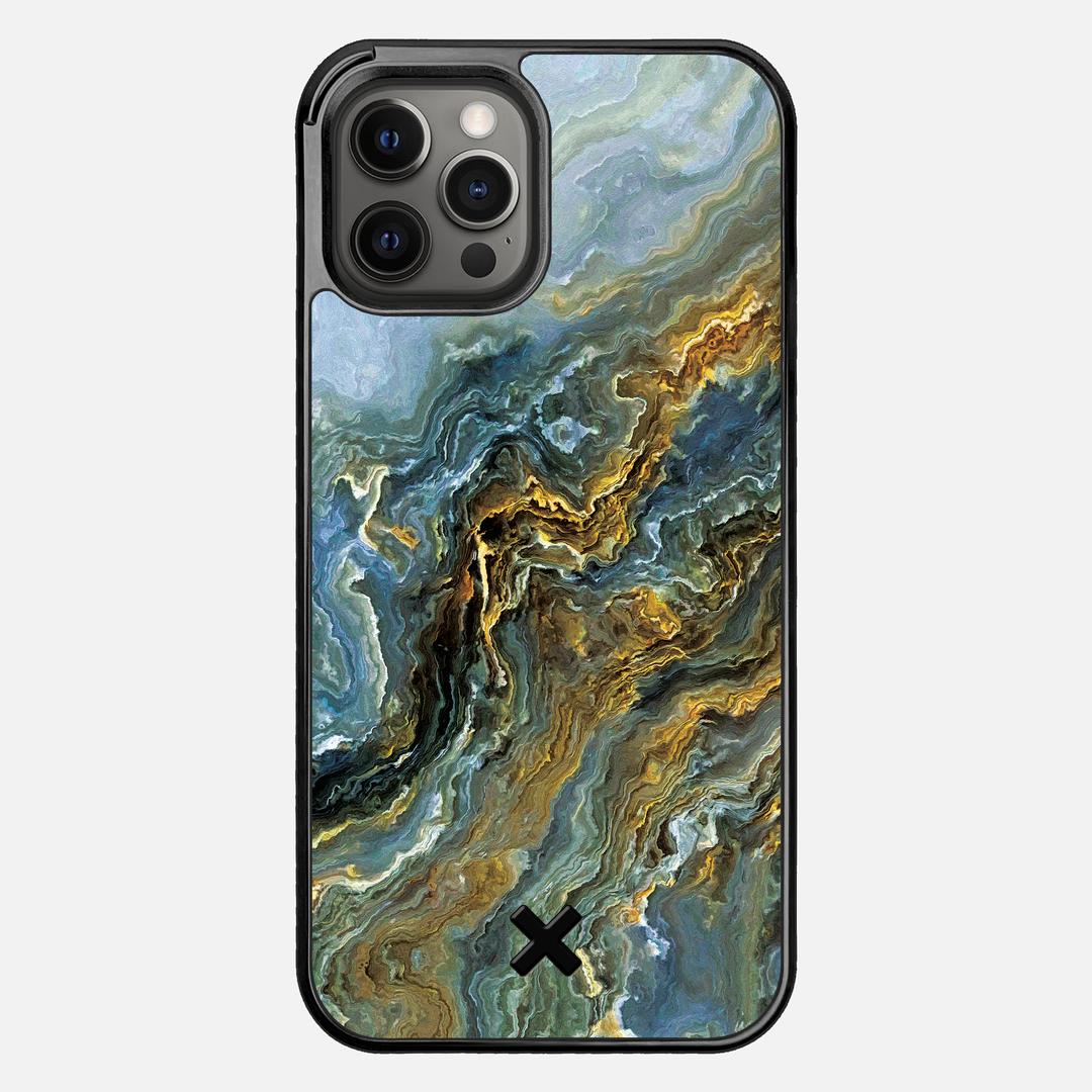 Indigo Case for the Apple iPhone 12 Pro Max featuring a UV Printed Wenge Wood backer with the Keyway X Mark#Phone Model_iPhone 12 Pro Max