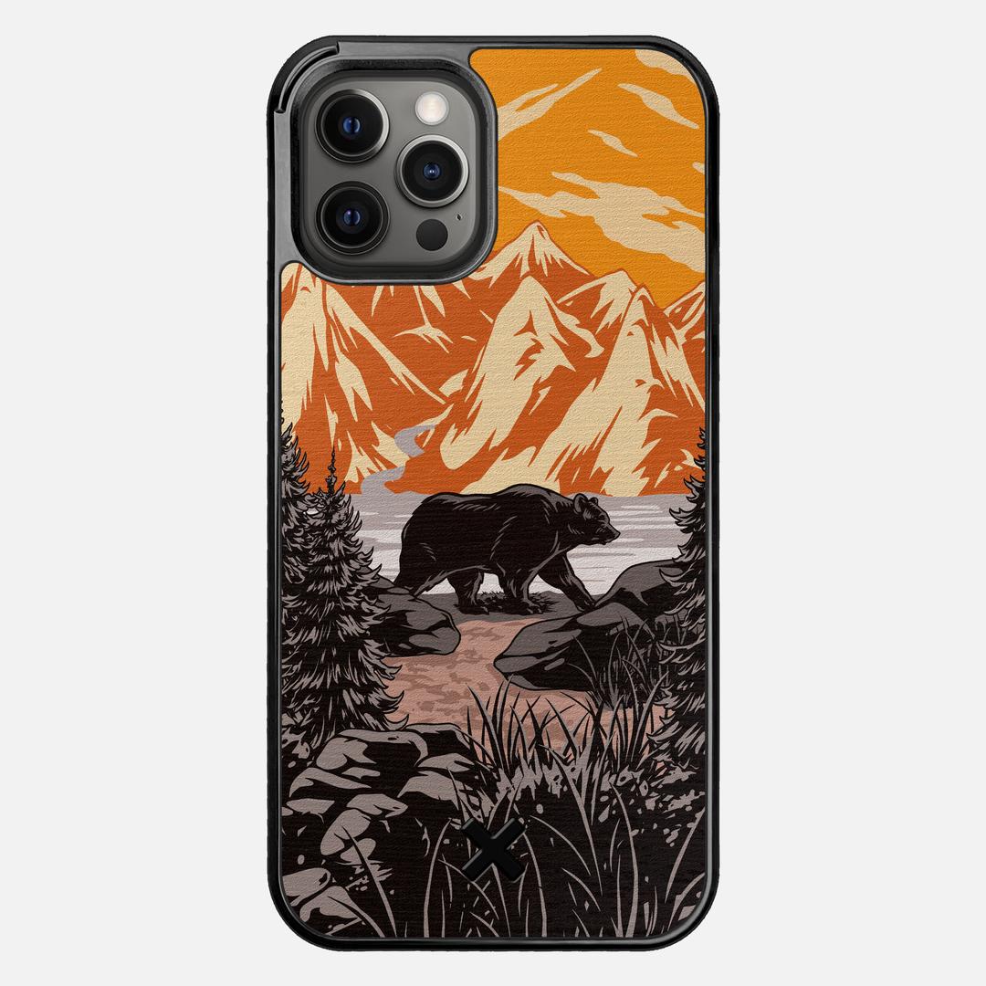 Kodiak Case for the Apple iPhone 12 Pro Max featuring a UV Printed Wenge Wood backer with the Keyway X Mark#Phone Model_iPhone 12 Pro Max