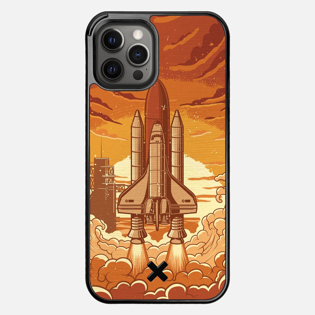 Launch Case for the Apple iPhone 12 Pro Max featuring a UV Printed Wenge Wood backer with the Keyway X Mark#Phone Model_iPhone 12 Pro Max