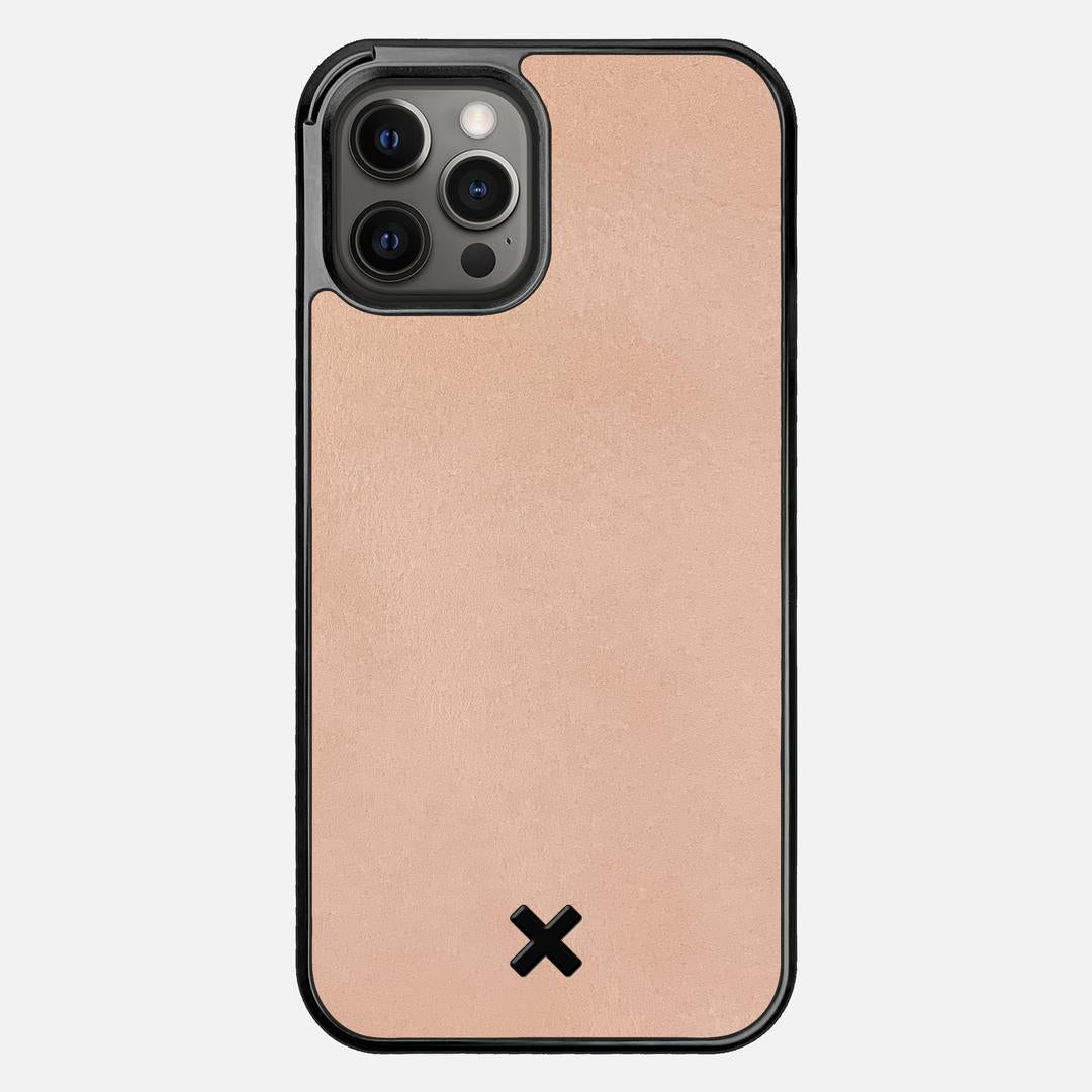 Natural Leather Case for the Apple iPhone 12 Pro Max featuring a Genuine Leather backer with the Keyway X Mark#Phone Model_iPhone 12 Pro Max