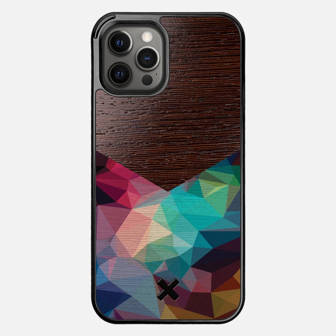 Prism Case for the Apple iPhone 12 Pro Max featuring a UV Printed Wenge Wood backer with the Keyway X Mark#Phone Model_iPhone 12 Pro Max