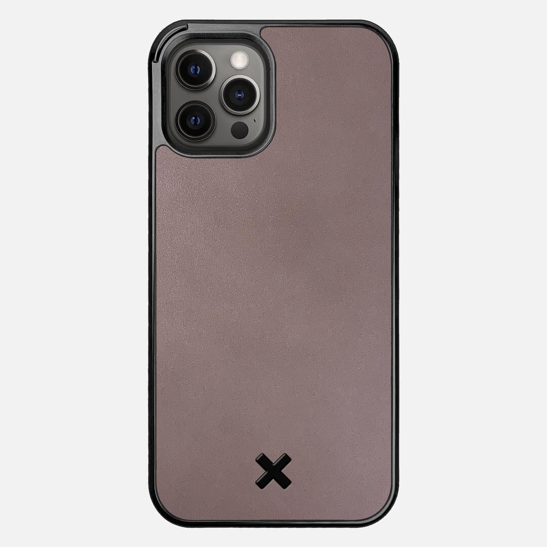 Slate Leather Case for the Apple iPhone 12 Pro Max featuring a Genuine Leather backer with the Keyway X Mark#Phone Model_iPhone 12 Pro Max