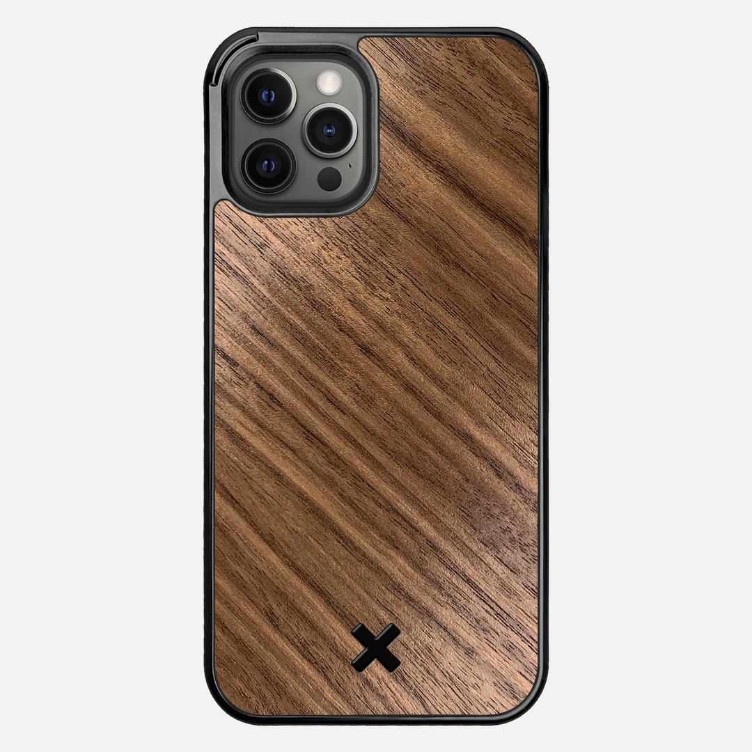 Walnut Pure Case for the Apple iPhone 12 Pro Max featuring a Walnut Wood backer with the Keyway X Mark#Phone Model_iPhone 12 Pro Max