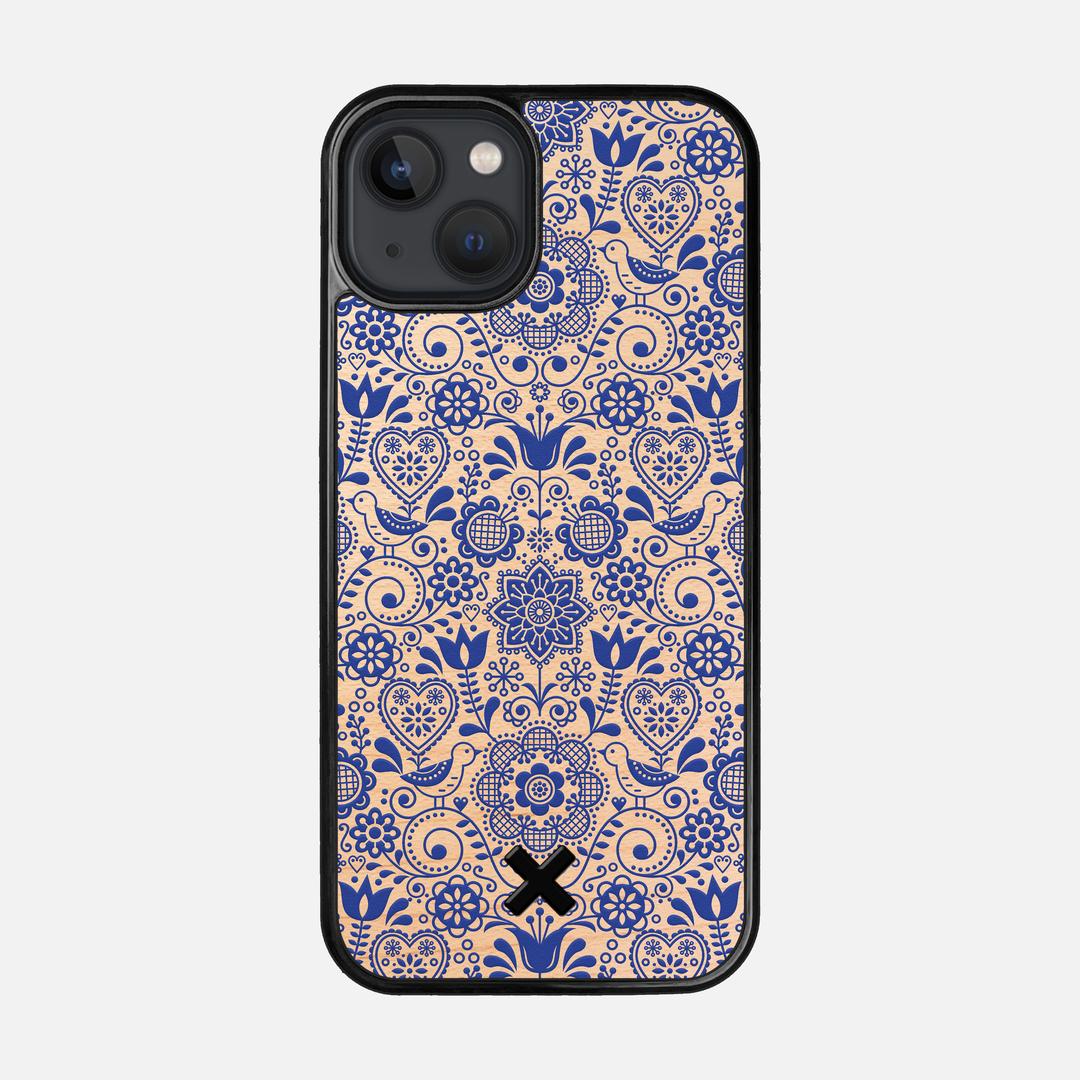 Bloom Case for the Apple iPhone 13 featuring a UV Printed Maple Wood backer with the Keyway X Mark#Phone Model_iPhone 13